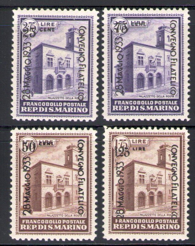 1933 San Marino, Philatelic Conference Di N° 176-179 - MNH