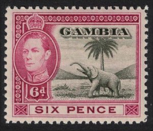 Gambia Elephant Six pence 1938 MNH SG#155