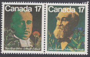 Canada - #895a Botanists Se-tenant Pair - MNH