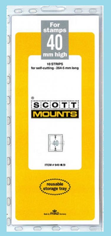 Scott Mounts Black 40mm STRIP 265mm, (Pgk. 10)(00949B)*