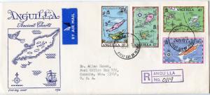ANGUILLA  - 1972 Antique Maps of the West Indies    FDC1299