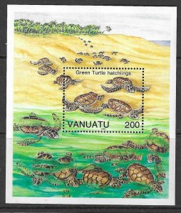 VANUATU SGMS613 1992 TURTLES MNH