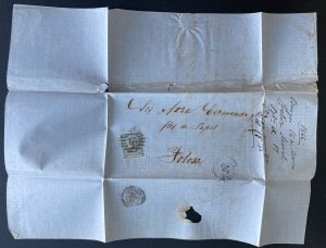 1865 Burgos Spain Letter Sheet cover To Folosa