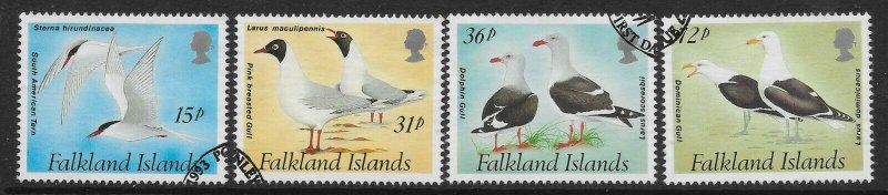 FALKLAND ISLANDS SG671/4 1993 GULLS & TERNS SET FINE USED