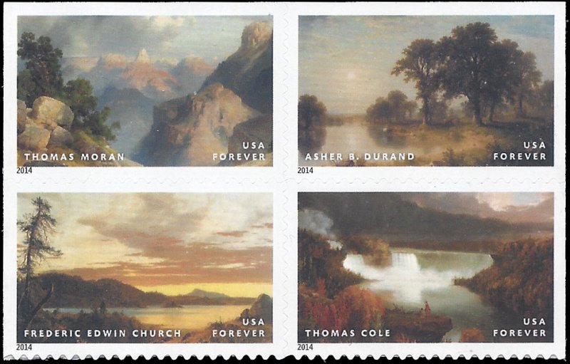 #4917-4920 (49c Forever) Hudson River School Block of 4 2014 Mint NH