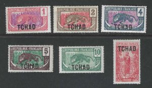 Chad 1-5, 9   Mint  SC$8.05