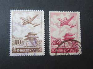Korea 1956 Sc C18,19 FU