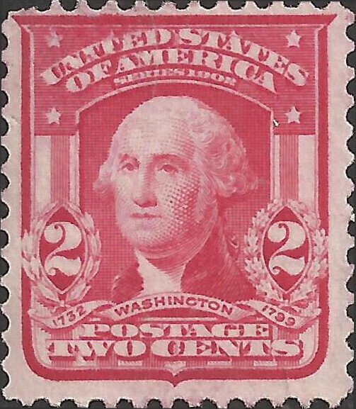 # 319 Mint No Gum Odd Ink Carmine George Washington Type I