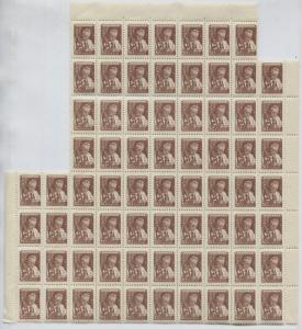 Russia 1950's-60's Small Format Definitives MNH Part Sheet Accumulation