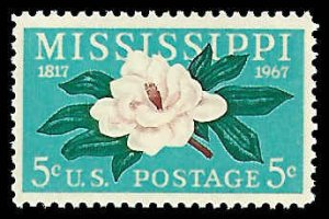 PCBstamps     US #1337 5c Mississippi Statehood, MNH, (22)