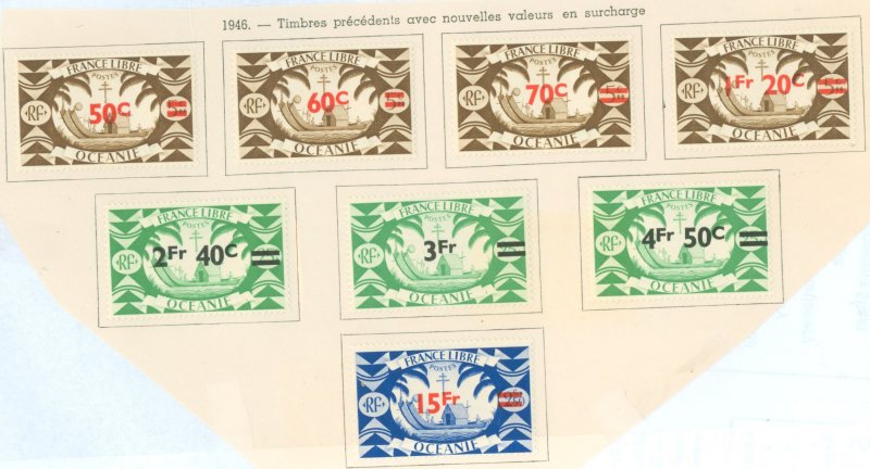 French Polynesia #152-159 Unused Single (Complete Set)
