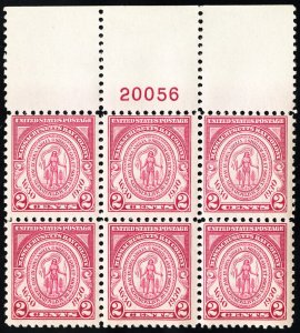 US Stamps # 682 MNH F-VF Plate Block Of 6