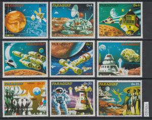 XG-AL988 PARAGUAY - Space, 1978 Fantasy, 9 Values MNH Set