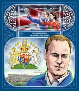 Togo - 2017 Prince William - Stamp Souvenir Sheet - TG17411b