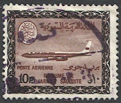 SAUDI ARABIA  Scott C95  10p Used  VF Airmail / Airliner