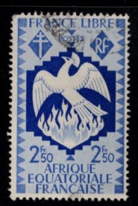 French Equatorial Africa Scott 151 Used stamp from 1941 Phoenix Rising set