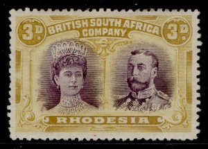 RHODESIA GV SG135, 3d purple & yellow-ochre, M MINT. Cat £70.