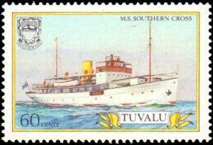 Tuvalu #410-413, Complete Set(4), 1987, Ships, Never Hinged