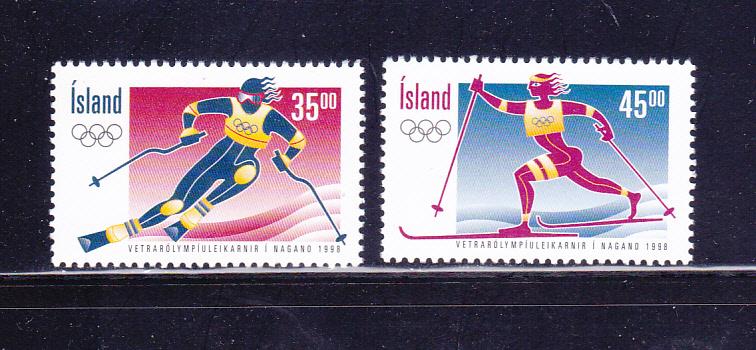 Iceland 852-853 Set MNH Sports, Olympics, Skiing