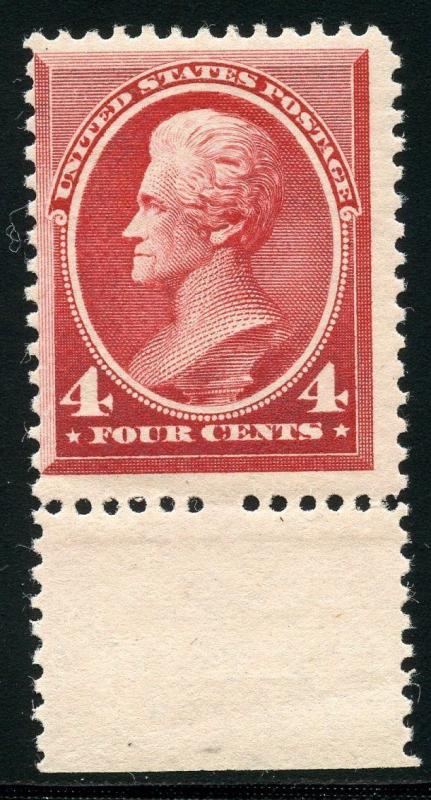 UNITED STATES  SCOTT#215 4c ANDREW JACKSON  MINT NEVER HINGED FULL ORIGINAL GUM