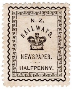 (I.B) New Zealand Railways : Newspaper Stamp ½d