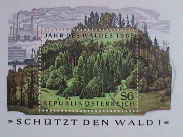 ​AUSTRIA STAMP: 1985-SC#1319 YEAR OF THE FOREST- CTO-NH - S/S SHEET