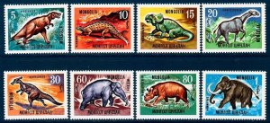 Mongolia Sc 447-54 NH set of 1967 - PREHISTORIC ANIMALS