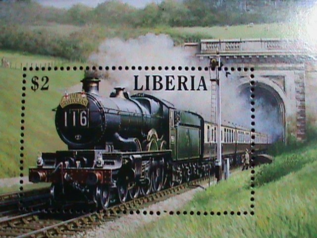 LIBERIA- LOCO MOTIVES-THE BRISTOLIAN TRAIN-S/S MNH-VERY FINE