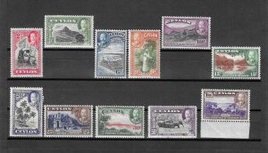 CEYLON 1935/36 SG 368/78 MNH Cat £60