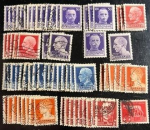 Italy Scott# 213, 215-219, 221-226 Used/Unused F/VF  Lot of 264 Cat $53.10