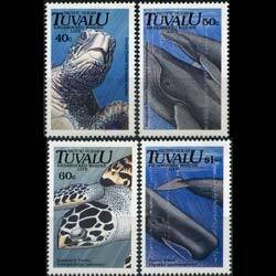 TUVALU 1991 - Scott# 570-3 Marine Life Set of 4 LH