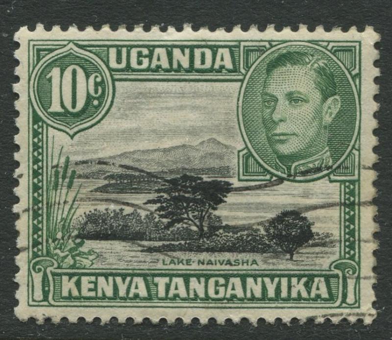 Kenya & Uganda - Scott 70a - KGVI Definitive -1950 - Used - Single 10c Stamp