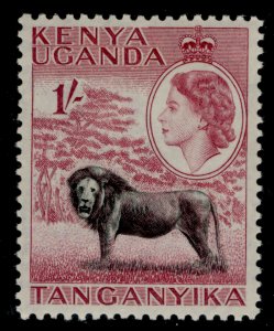 KENYA UGANDA TANGANYIKA QEII SG175, 1s black and claret, LH MINT.