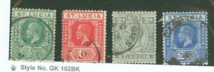 St. Lucia #64-67 Used Single