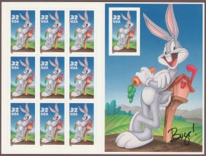 3137 Bugs Bunny Pane of 10 MNH