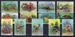 Barbuda 1987 Sc#877/889 MARINE LIFE/FISH/CRAB/SHRIMP Set (13) MNH