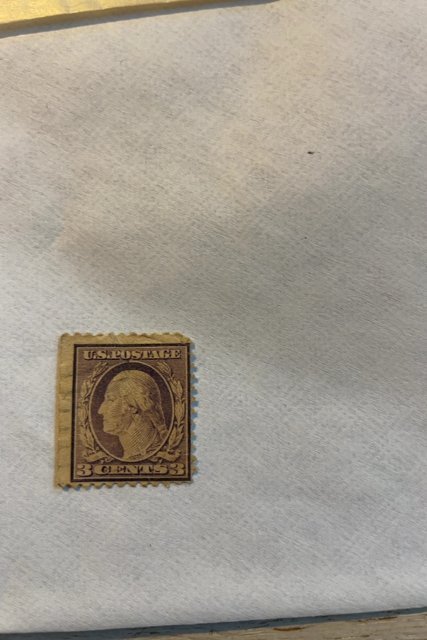 #333 3c Washington violet small flaws unused 1908