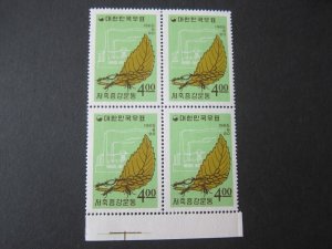 Korea 1965 Sc 480 BLK(4) set MNH