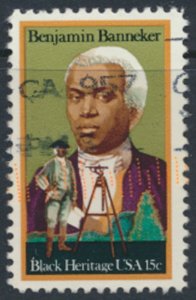 USA  SC# 1804   Used Heritage  Banneker  see details & scans