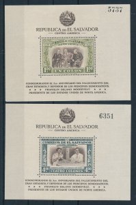 [116333] El Salvador 1948 Franklin D. Roosevelt 2 Souvenir sheets MNH