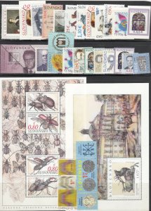 Slovakia MNH Complete Year set 2014   25 Stamps + 2 Souvenir sheet 