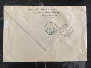 1953 CAsablanca Morocco Registered COver to Geneva Switzerland