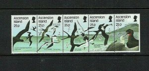 Ascension Island: 1987  Sea Birds, horizontal strip, MNH set