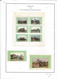 GRUNAY- 1982 - Steam Locomotives - Sheets - Mint Light Hinged - Private Issue