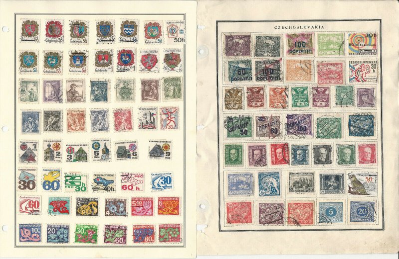 Czechoslovakia Stamp Collection 1918 to 1980, 35 Pages, JFZ 