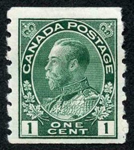 Canada SG220 1912 Coil Stamp 1c Blue Green Imperf x Perf 8 M/Mint Cat 32 pounds