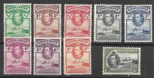 Doyle's_Stamps: 1938-1941 Gold Coast King George VI NH Stamp Set (WL9)