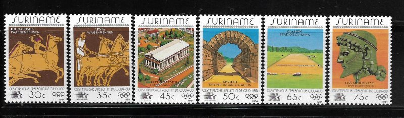 SURINAME, 675-686, MINT HINGED, 1984 OLYMPIC GAMES