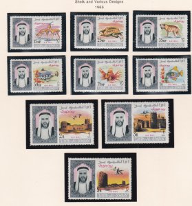 Umm Al Qiwain # C1-9, Sheik & Various Designs, Mint NH, 1/2 CAt..