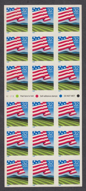 US #2919a - complete mnh booklet pane